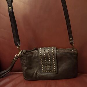 Elegant Studded Leather Crossbody Bag